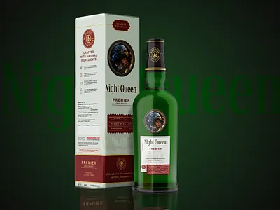 NIGHT QUEEN | WHISKEY PACKAGING & LABEL DESIGN branding graphic design night queen wine label design