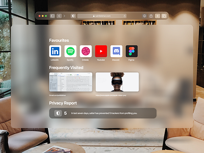 Redesigned Apple Safari App with Apple's Spatial Design apple safari redesign spatial design ui ui design