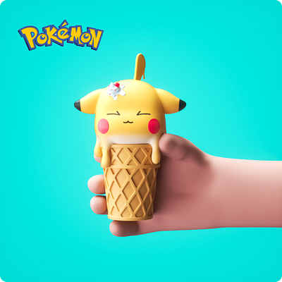 POKEMON ICE CREAM 3d c4d design