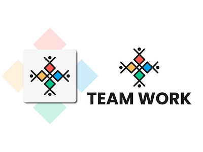 Team Work Creative Logo Design logomark