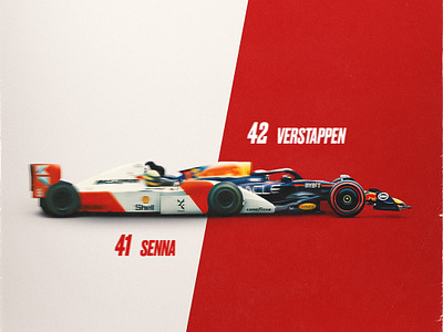 Ayrton Senna x Max Verstappen artwork design digital f1 graphic design motorsport photoshop poster print racing