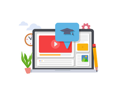 Online education learning website and application. Open pages 👇 laptop