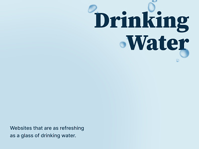 Drinking Water banner calm cover desktop sustainable water website