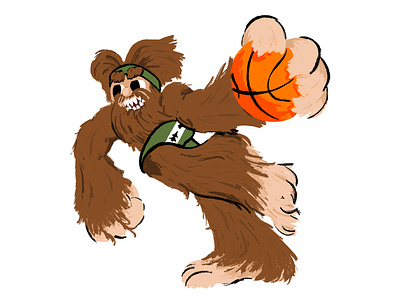🏀Nature boys🏀 basketball character character design mascot mishax sasquatch sport yeti
