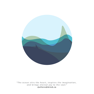 Ocean Waves @alteredmind.co branding graphic design logo