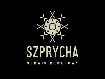Szprycha bike bike logo bike mechanic cycling logo spokes wheel logo