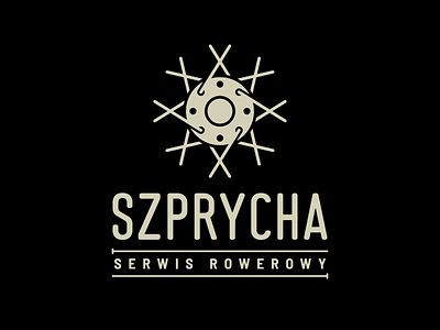 Szprycha bike bike logo bike mechanic cycling logo spokes wheel logo