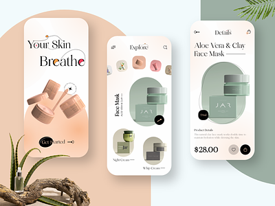 Beauty Cosmetic Mobile App UI UX design aesthetic app design beauty beauty app beauty product cosmetic ecommerece cosmetics ecommerce fashion female lipstick makeup mobile app mobile app design natural cosmetic online shop online store skincare uiux