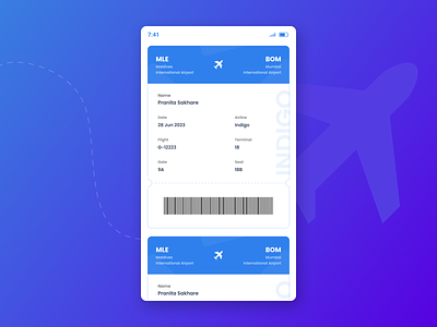 Daily UI - 24 Boarding Pass airoplane boarding pass booking card design entry pass flight form pass path ticket