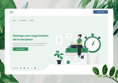 Membership Management System Landing Page get started hero area illustrations inspiration inspirations landing page log in logo management system membership management system mms our services pricing responsive sign up ui ux user research web design