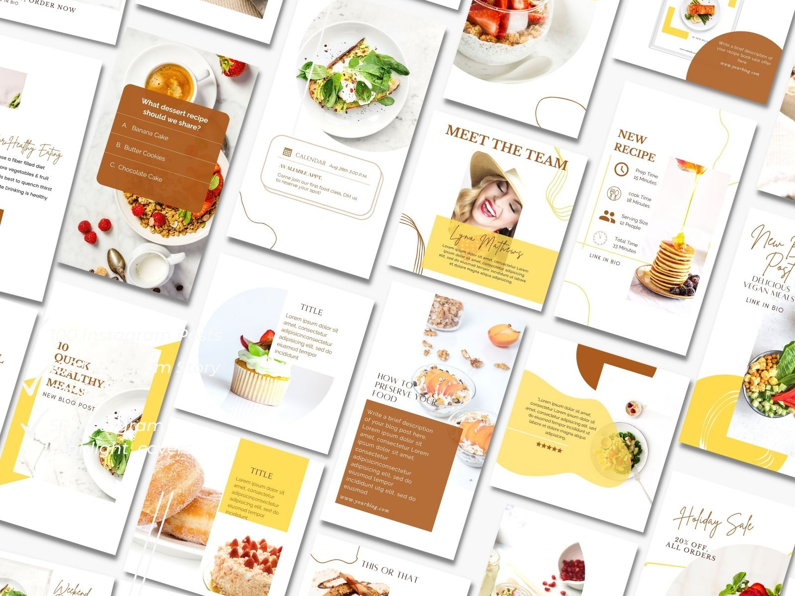 Food Blogger Instagram Social Media Posts by Viola Nassali on Dribbble