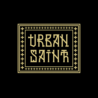 Urban Saint Logotype brand branding clothing custom design elegant illustration letters logotipo logotype magic mark saint script spirit typography urban vector