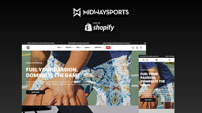 Midway Sports Ecommerce Shopify Store Launch Video 3d animation branding design ecommerce ecommerce landing graphic design illustration logo motion graphics shopify ui vector