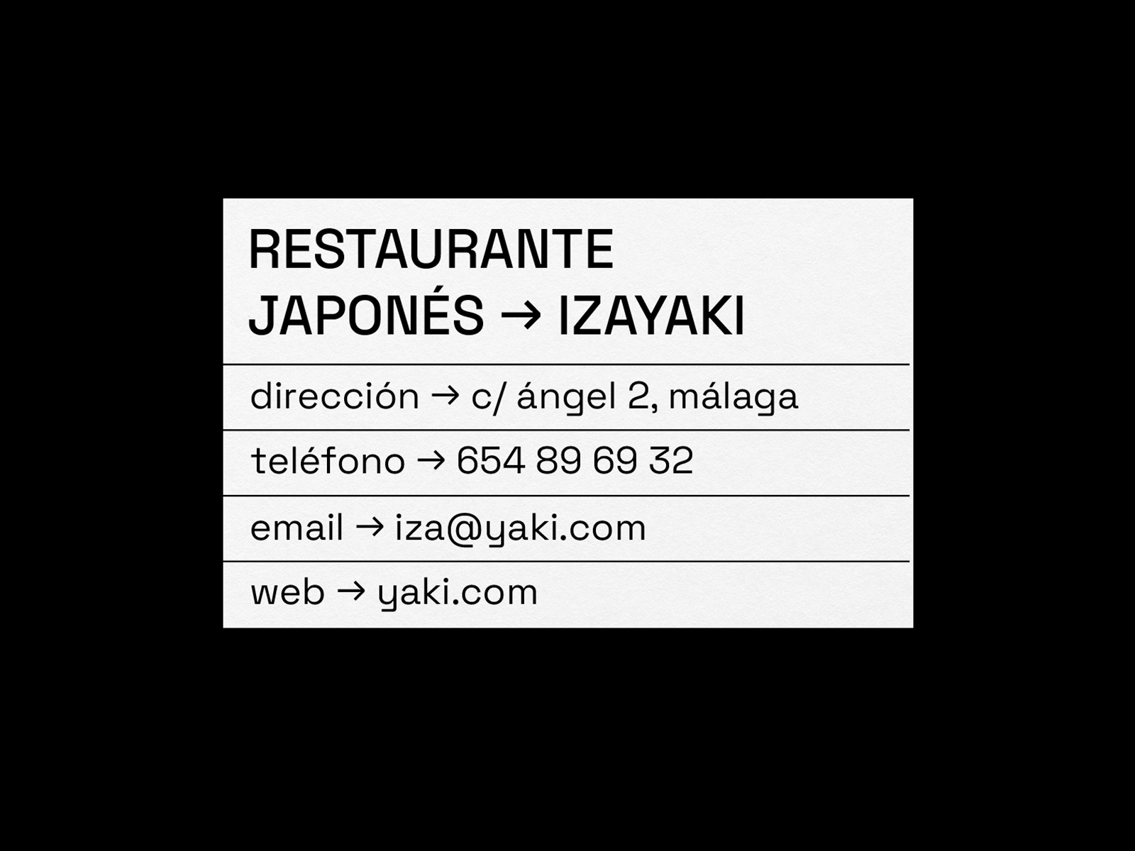 Business Card | YAKI Restaurant animation brand identity branding business card business card design card design design diseño gráfico diseño visual graphic design illustration logo logo design poster poster design print print art typographt vector visual design