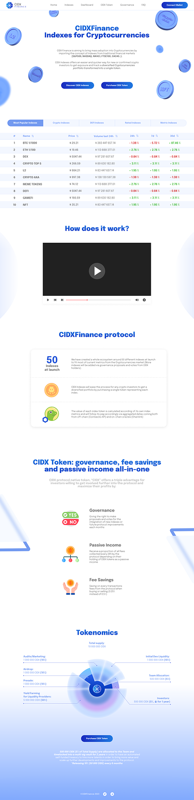 CIDX Finance Landing Page design design ui