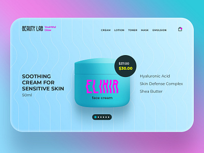 Beauty Lab. Skincare Products. Design concept. beauty cosmetic cosmetic design ecommerce interface design product design site skincare products ui ux web design