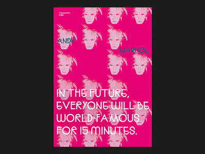 085 Andy Warhol andy andy warhol art artist branding cartaz clean design editorial editorial design graphic design indesign pink pop pop art poster posters print design type warhol