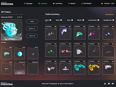 NFT Editor branding ui vector