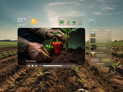 Farming with Vision OS ar conceptdesign farming figma gardening vr
