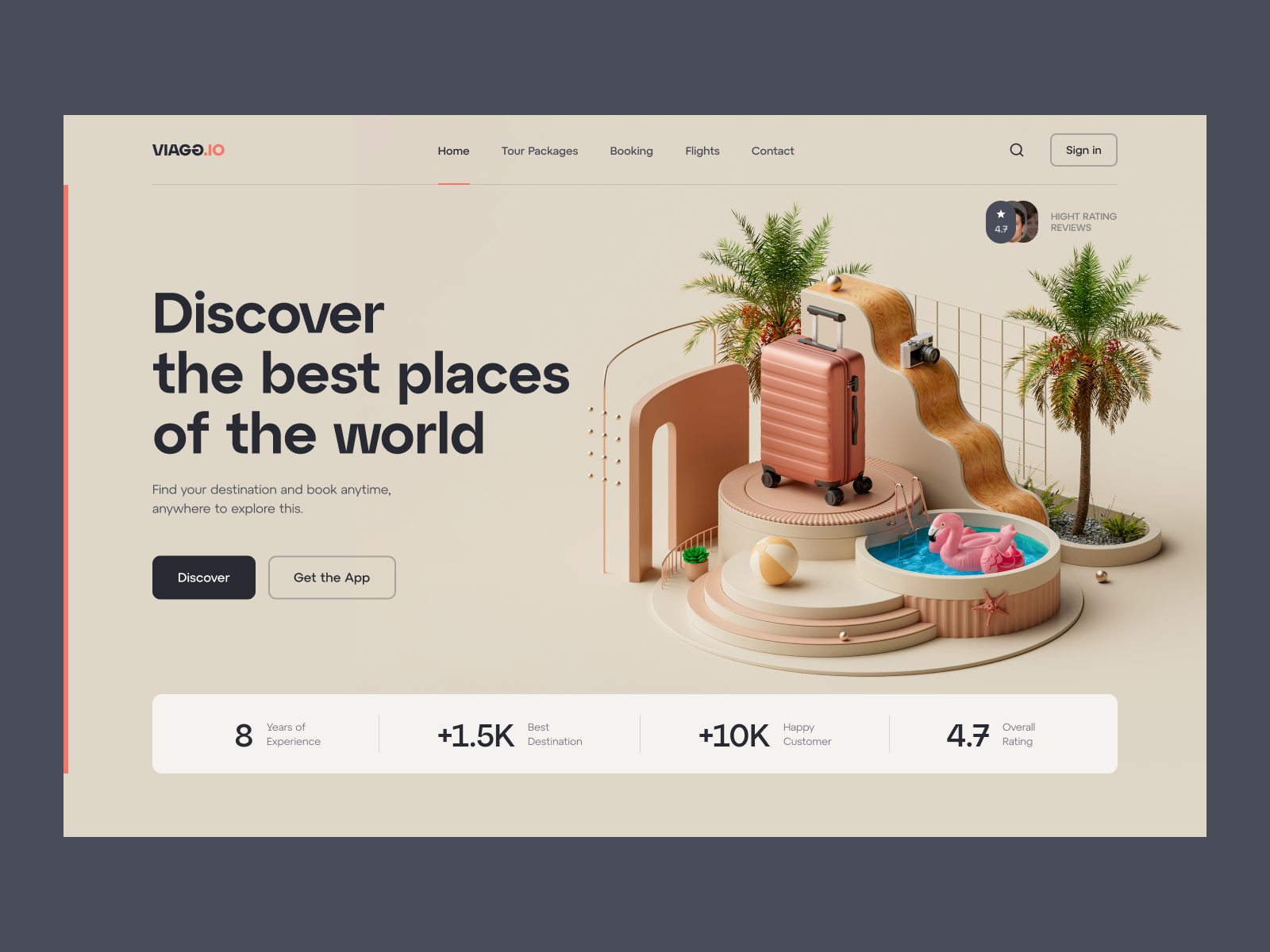 Viaggio – Web UI Concept booking design hotel inspiration mobile search travel ui ux web