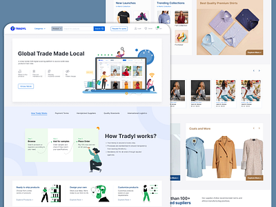 Landing Page done for Tradyl brand branding clean design figma illustration illustrator photoshop ui ux