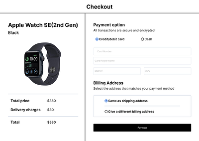 #2 Daily UI challenge - Credit Card Checkout design ui ux