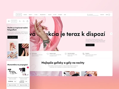 Mistero Milano Slovakia - Online Store for Nail Products beauty clean colors design graphic design minimal mobile mobile ui modern nails pink shop simple store ui ux web website