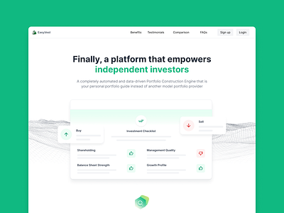 EasyVest Website designinspiration designprocess designsolutions designthinking digitalfinance financialtechnology fintech fintechsolutions investing investment roboadvisory uidesign uiux userexperience userinterface uxdesign visualdesign visualexperience webapplication webdesign