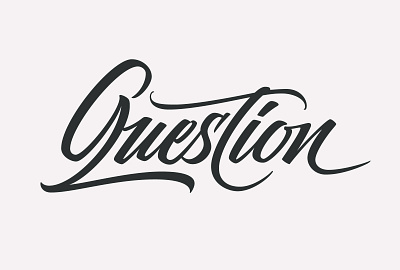 Question Brush Lettering branding brush brush lettering brush pen brush script calligraphy design font font logo graphic design hand lettering illustration lettering logo logotype pointed brush question type typeface wordmark