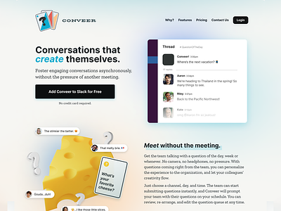 Conveer - Slack Plugin for Socializing logo product slack ui ux web