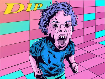 Raging Embers - Adobe Illustrator adobeillustrator angryboy artisticexpression artisticjourney blue character creativeprocess design digitalart digitaltablet emotionalart expressive freehanded illustration intenseemotions kid portrait purple rawemotion vector