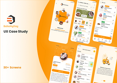 Case Study -Bakery delivery app app app design bakery delivery app case study food elvery app minimal mobile ui obile ap ui