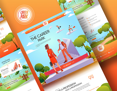 Career Park (Website Design) design graphic design illustration ui ux web design website