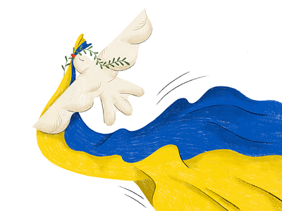 🇺🇦 Ukrainian dove | Hyperactive bird branding design dove flag graphic design graphics hyperactive illustration independence peace poster print product design ui ukrainian culture vector web design