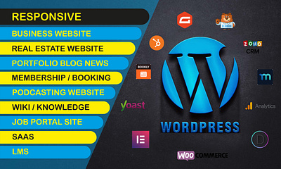 WordPress business website membership site news job portal lms blog booking business website cms cms development job portal lms membership plugin portfolio real estate saas theme website design website development wiki woocommerce wordpress wordpress customization wordpress development