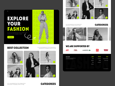 Fashion Landing Page 999watt ui ux