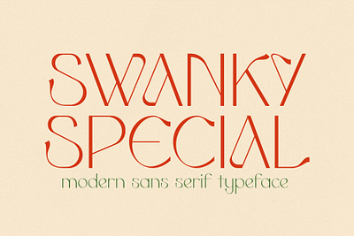 Swanky Special - Fancy Sans Serif design font illustration instagram modern playful retro typeface vintage wedding