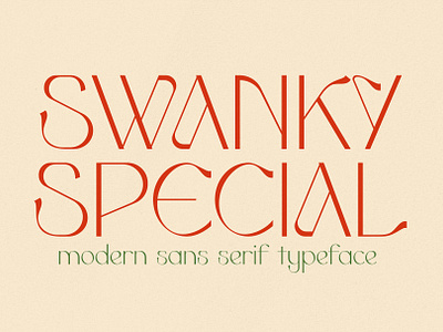 Swanky Special - Fancy Sans Serif design font illustration instagram modern playful retro typeface vintage wedding