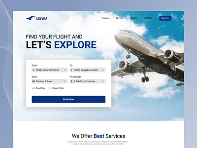 Lavera - Airline Website ui ux