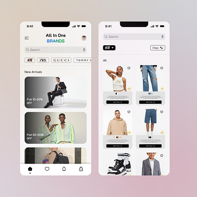 All in one clothing brand app branding design dribble figma graphic design logo nike ui ux