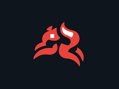 FOX animal branding clever design fox icon identity illustration logo marks orange red smart symbol ui vector