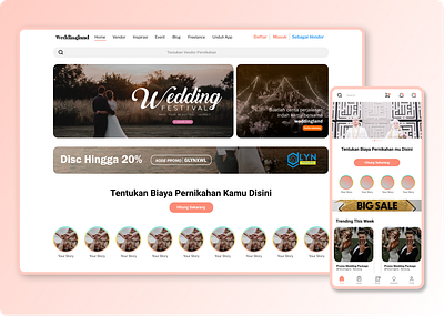 Wedding Planner Website & Mobile Design branding mobile planner ui website wedding