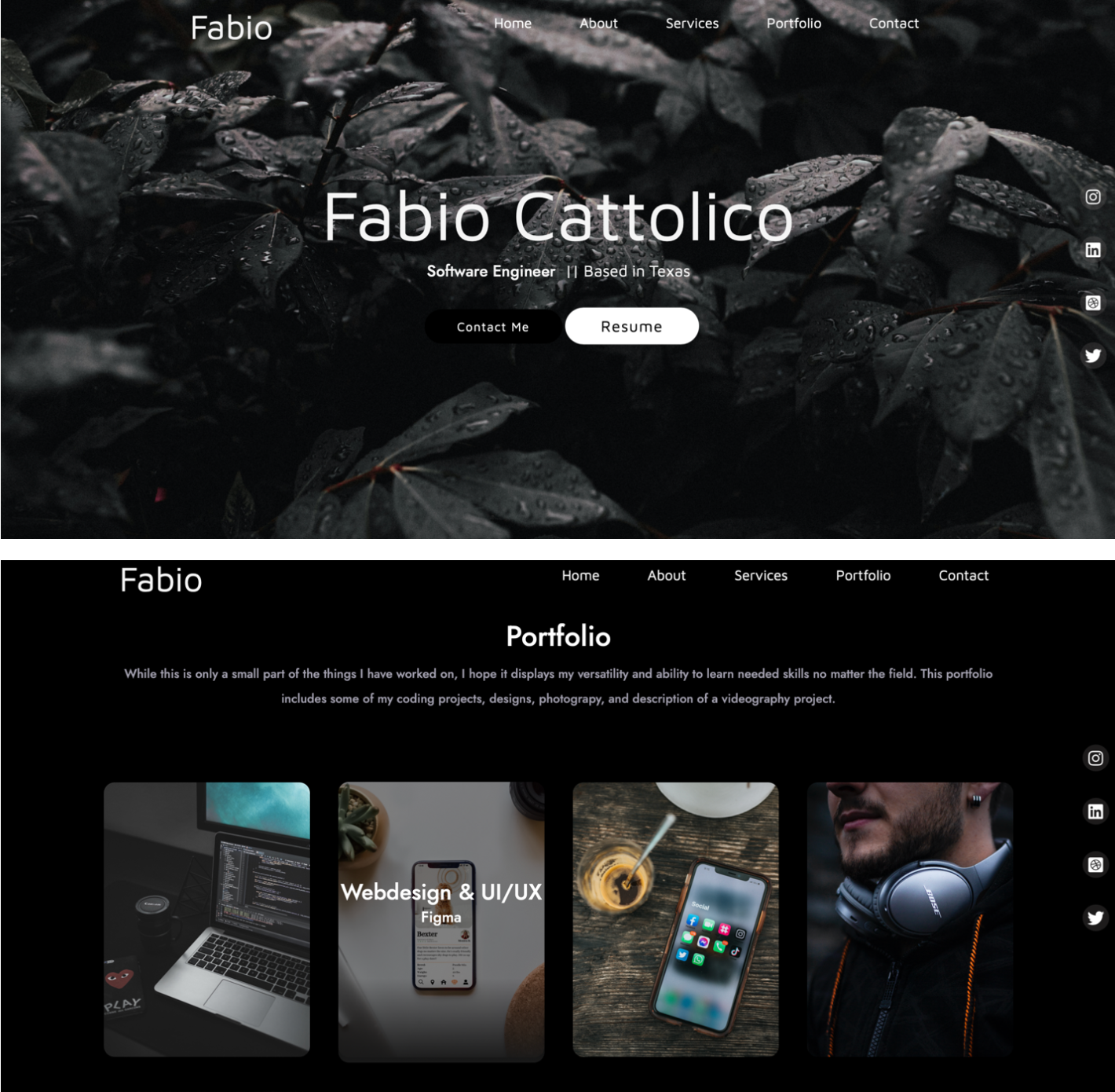 Simple Personal Website Design by Fabio on Dribbble