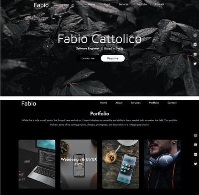 Simple Personal Website Design dark minimalist personal website web design
