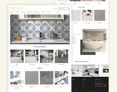 Surfaces tiles website design animation branding graphic design ui web website design website development wordpress