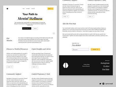 Mental Health Text Based Landing Page dailyui figma figmadesign landingpage mentalhealth uidesign uiux