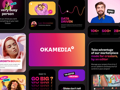 OKA Media branding design graphic design logo mobile ui