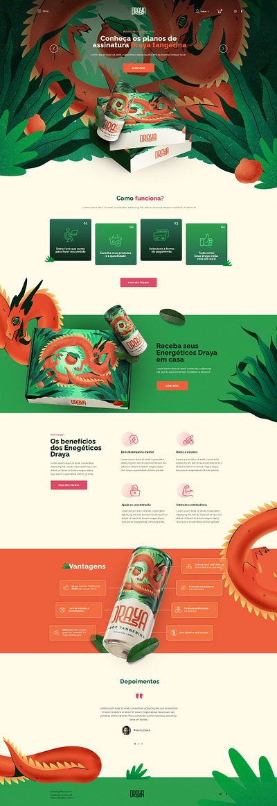 Draya Energy Drink Website app figma ui user interface ux web design