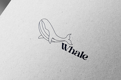 Whale Logo(unused) animal best logo branding design fish graphic design illustration logo logo design logo for sale minimal minimal logo ocean ui vector whale whale logo
