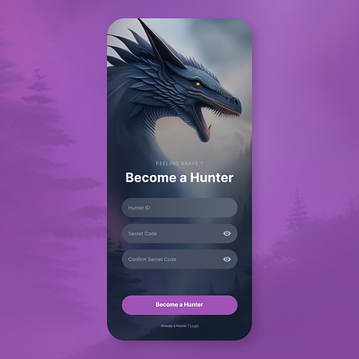 Dragon Skies - Phone AR Game app design figma mobile ui ux